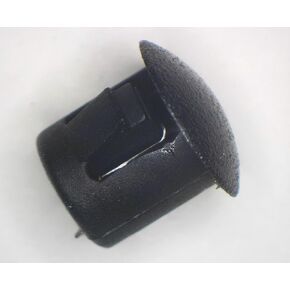 Black Nylon Hole Plugs Fits 1/4" Opening - Domed Textured Surface - Locking Tabs Hold Plug in Place - Provides Finished Appearance for Surface (6)