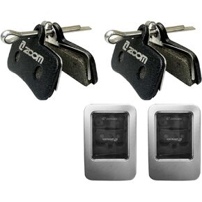 Zoom 4-Pistons Replacement Pads Semi-Metallic Brake Pads Compatible with Zoom HB876E, XTR XT Surron SLX Deore Saint