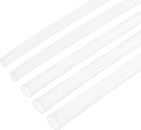 MECCANIXITY PTFE Heat Shrink Tubing 4 to 1 Ratio, Total 16.4ft Clear Insulating Tubing High Temperature Shrinking Tube, Pack of 5 in Saudi Arabia