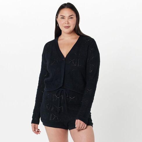 The Drop Women's Lee Crochet Cardigan in Saudi Arabia