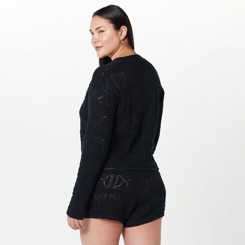 The Drop Women's Lee Crochet Cardigan in Saudi Arabia