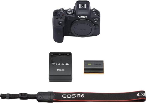 Canon EOS R6 Mirrorless Digital Camera (Body Only) (4082C002) + Canon RF 24-70mm Lens + 64GB Memory Card + Case + Corel Software + 2 x LPE6 Battery + External Charger + Card Reader + More (Renewed) in Saudi Arabia