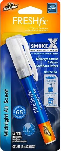 Fresh FX Smoke X Car Odor Eliminator Spray Pump by Armor All, On-The-Go Car Air Freshener Spray, Midnight Air Scent, 0.15 Oz in Saudi Arabia