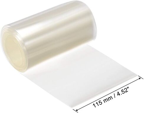 uxcell PVC Heat Shrink Tube 115mm Flat Width Wrap for Dual Layer 18650 2 Meter Clear in Saudi Arabia