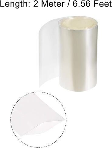 uxcell PVC Heat Shrink Tube 115mm Flat Width Wrap for Dual Layer 18650 2 Meter Clear in Saudi Arabia