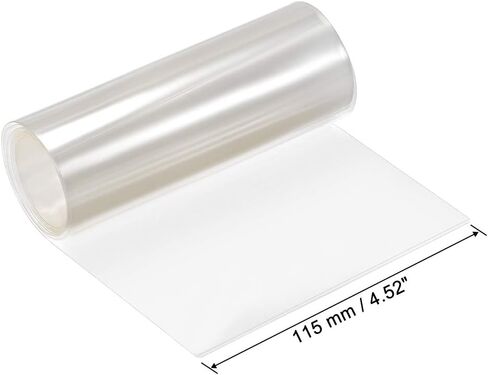 uxcell PVC Heat Shrink Tube 115mm Flat Width Wrap for Dual Layer 18650 2 Meter Clear in Saudi Arabia