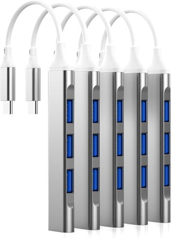 2 Pack USB Hub 3.0,4-Port USB to USB C Adapter, USB 2.0 Hub Ultra-Slim USB C Adapter USB Splitter,USB C Dock USB Extender for Laptop,iMac Pro,MacBook Air,Mac,USB to USB C,USB C to USB in Saudi Arabia