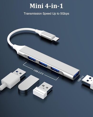 2 Pack USB Hub 3.0,4-Port USB to USB C Adapter, USB 2.0 Hub Ultra-Slim USB C Adapter USB Splitter,USB C Dock USB Extender for Laptop,iMac Pro,MacBook Air,Mac,USB to USB C,USB C to USB in Saudi Arabia