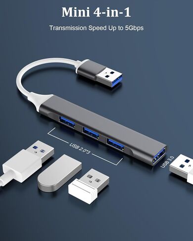 2 Pack USB Hub 3.0,4-Port USB to USB C Adapter, USB 2.0 Hub Ultra-Slim USB C Adapter USB Splitter,USB C Dock USB Extender for Laptop,iMac Pro,MacBook Air,Mac,USB to USB C,USB C to USB in Saudi Arabia