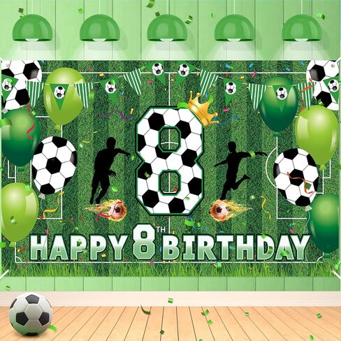 Soccer 10th Birthday Party Decorations Soccer Happy 10th Birthday Banner for Boys Teens Large Sport Themed Birthday Banner for Soccer Football 10th Birthday Anniversary Party Supplies in Saudi Arabia