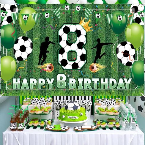 Soccer 10th Birthday Party Decorations Soccer Happy 10th Birthday Banner for Boys Teens Large Sport Themed Birthday Banner for Soccer Football 10th Birthday Anniversary Party Supplies in Saudi Arabia