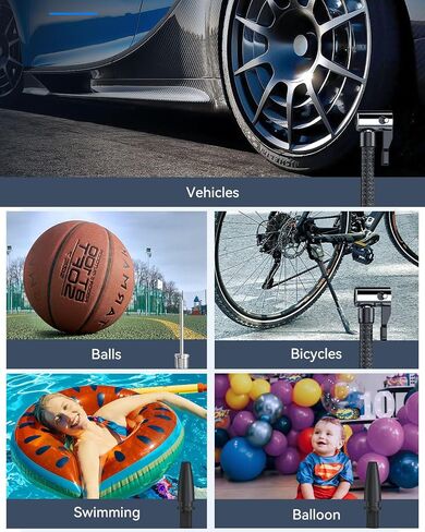 MEIDI Car Tire Inflator Portable Air Compressor, Fast Inflation Air Pumps for Car Tires with Retracts Cord Button, Digital LED Screen, Auto-Off, 4 Inflation Modes, LED Light for Car, Motorcycle in Saudi Arabia