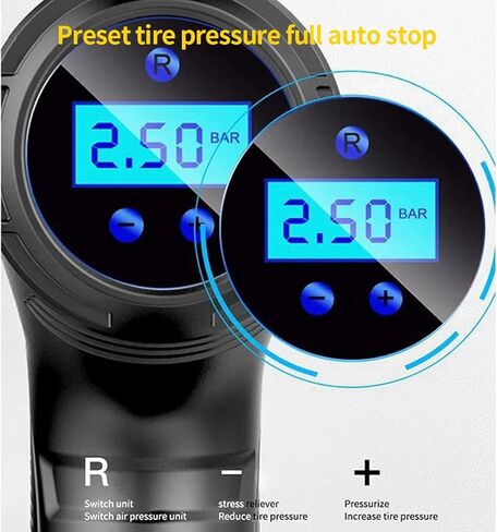 منفاخ لإطارات السيارة ضاغط هواء محمول مضخة لإطارات السيارات عجلة دراجة دراجة الكرة موتو 12 فولت كهربائية صغيرة قوية سريعة تضخيم in Kuwait