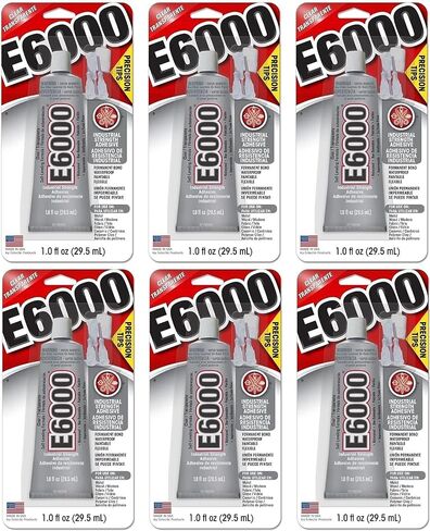 E6000 Industrial Adhesive Medium Viscosity Clear Precision Tip 1 oz (Pack of 6) in Saudi Arabia