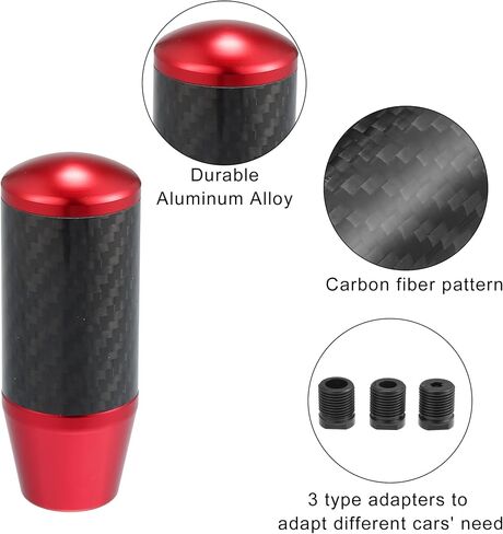 X AUTOHAUX Automatic Manual Gear Stick Shift Knob Transmission Gear Lever Stick Shifter Handle Carbon Fiber Pattern Blue in Saudi Arabia