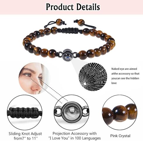 Long tiantian Retirement Gifts for Women Farewell Gifts Natural Stone Beaded Bracelet Compass Charm Bracelet Retirement Gifts for Women 2023 Coworker You Will Be Missed Bracelet for Men in Saudi Arabia