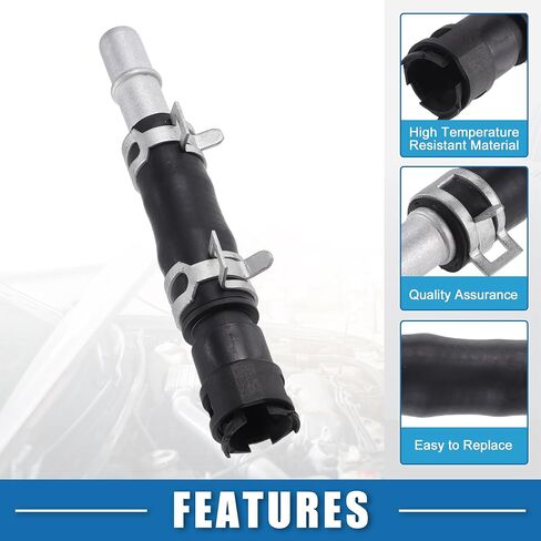 Engine Heater Hose Assembly No.5L3Z18472G HVAC Heater Pipe for Ford Expedition 2007-2010 Rubber Black in Saudi Arabia