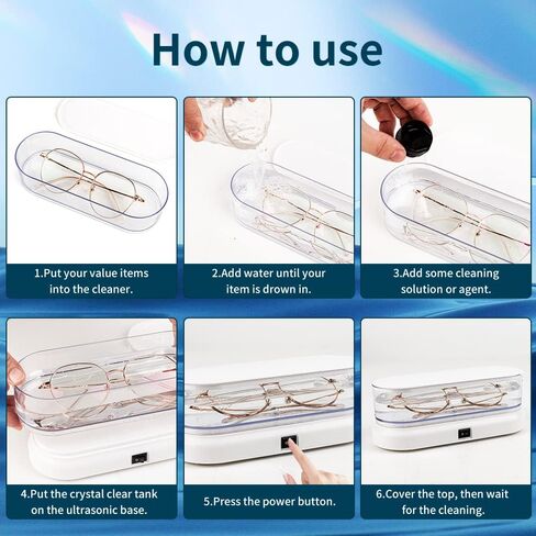 منظف ​​المجوهرات بالموجات فوق الصوتية، آلة تنظيف المجوهرات بالموجات فوق الصوتية 47 كيلو هرتز، آلة تنظيف المجوهرات الصوتية المحمولة للنظارات وحزام الساعة والخاتم والأقراط والقلائد والفضة وشفرات الحلاقة وأطقم الأسنان والأقواس in Kuwait