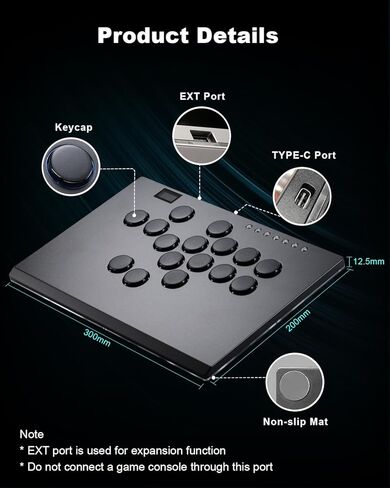 Haute42 Leverless Controller Arcade Stick: Aluminum Leverless Arcade Stick M Ultra with Lock Button & RGB Lighting, Arcade Controller Street Fight for PC/PS3/PS4/Switch Game,Low-Profile Switch Arcade Stick Support Hot Swap & SOCD in Saudi Arabia