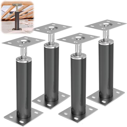 4 Pack House Jacks for Leveling Adjustable Floor Jack Post Floor Jack for House Telescoping Jack for Temporary Support, Adjustable Range 12 inch - 16 inch in Saudi Arabia