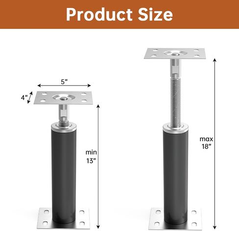4 Pack House Jacks for Leveling Adjustable Floor Jack Post Floor Jack for House Telescoping Jack for Temporary Support, Adjustable Range 12 inch - 16 inch in Saudi Arabia