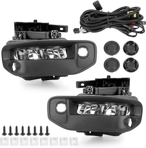 Cherbo LED Fog Lights fit for Dodge Ram 1500 2019 2020 2021 2022 Fog Lamps, Front Bumper Fog Driving Lights Assembly with Bracket Kit, Bezels, Switch, Harness 1 Pair Driver & Passenger Side in Saudi Arabia