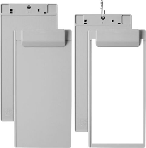 حافظة صغيرة مكونة من 4 قطع حافظة صغيرة بحجم A7 حافظة للجيب مقاس 9.4 × 4.6 بوصة حافظة منخفضة المستوى للمدرسة والمكتب والمستشفى، رمادي in Kuwait