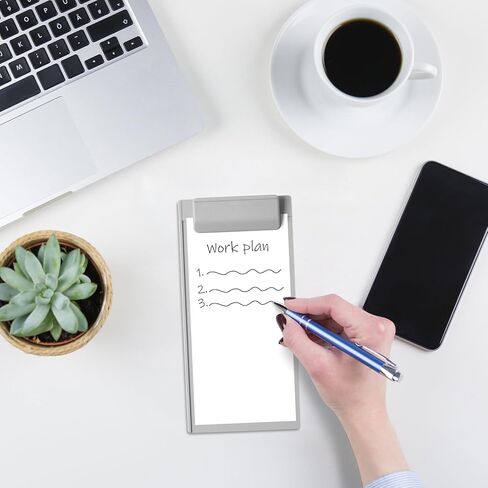 حافظة صغيرة مكونة من 4 قطع حافظة صغيرة بحجم A7 حافظة للجيب مقاس 9.4 × 4.6 بوصة حافظة منخفضة المستوى للمدرسة والمكتب والمستشفى، رمادي in Kuwait