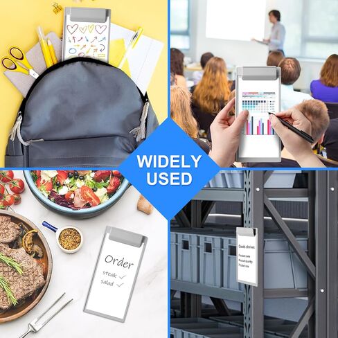 حافظة صغيرة مكونة من 4 قطع حافظة صغيرة بحجم A7 حافظة للجيب مقاس 9.4 × 4.6 بوصة حافظة منخفضة المستوى للمدرسة والمكتب والمستشفى، رمادي in Kuwait