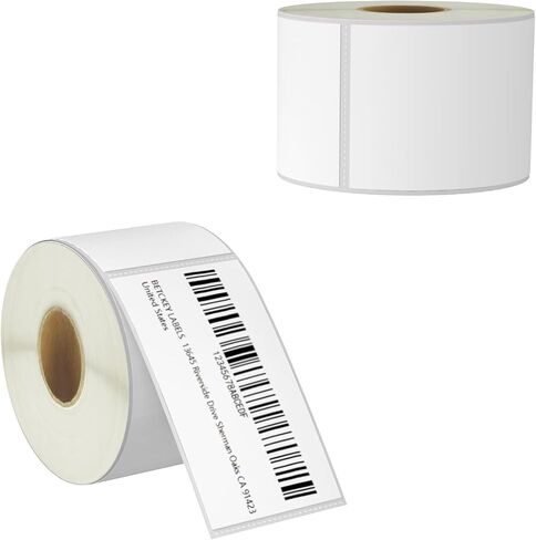 BETCKEY - 2.25" x 4" (57 mm x 102 mm) Multipurpose & Shipping Labels Compatible with Zebra & Rollo Label Printer,Premium Adhesive & Perforated [10 Rolls, 3500 Labels] in Saudi Arabia