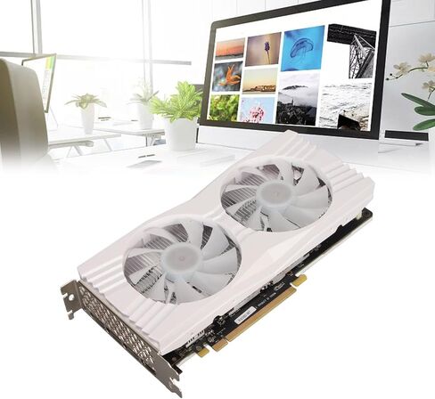 Jiawu Graphics Card, RX 580 8GB 256 Bit GDDR5 Computer Graphics Card, Dual Fan Low Profile Graphics Card with , Support PCI Express 3.0 x 16, Ideal for Gaming Office Work in Saudi Arabia