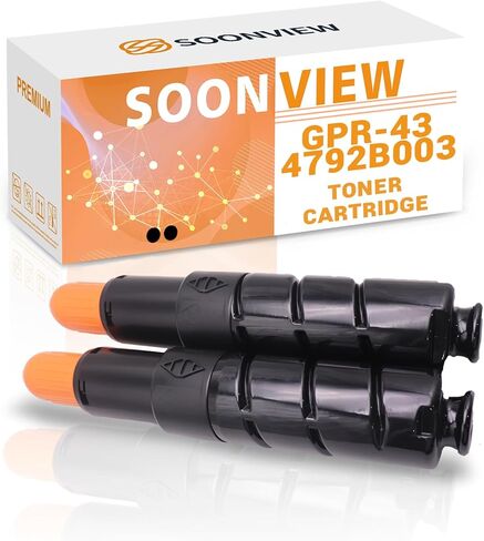 خرطوشة حبر GPR43 GPR-43 4792B003 4792B003AA بديلة لطابعة Canon imagerunner Advance 4025 4035 4225 4235 (2 أسود) in Kuwait