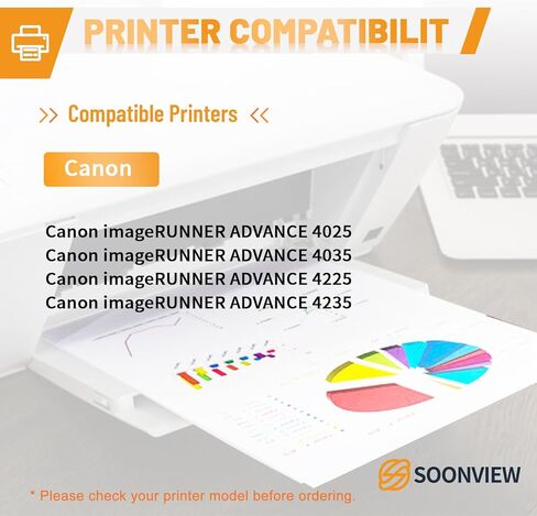 خرطوشة حبر GPR43 GPR-43 4792B003 4792B003AA بديلة لطابعة Canon imagerunner Advance 4025 4035 4225 4235 (2 أسود) in Kuwait