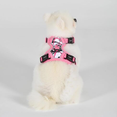 Puppia Neon Dog Harness H قوي قابل للتعديل للرقبة والصدر عاكس للأمام والخلف على شكل حرف D للكلاب الصغيرة والمتوسطة، برتقالي، متوسط in Saudi Arabia