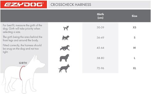 سرج EzyDog Crosscheck - سرج تدريب الكلاب - سرج بدون سحب للكلاب - مقاوم للهروب، عاكس، مريح، سهل الملاءمة (L، أزرق) in Kuwait