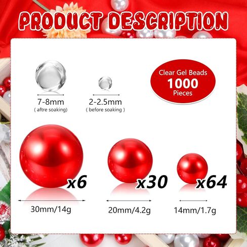 100 قطعة من اللؤلؤ الأبيض العائم، والرخام الأبيض للمزهريات، والخرز الأبيض العائم للمزهريات المركزية، وحشو المزهرية البيضاء، واللؤلؤ الصناعي، بدون ثقوب، وخرز الحشو الأبيض لتزيين طاولة الزفاف، 14/20/30 مم in Kuwait