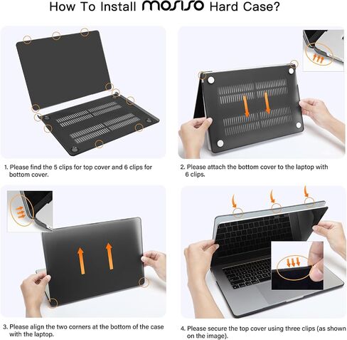MOSISO Compatible with MacBook Air 15 inch Case 2023 2024 Release M3 A3114 M2 A2941 with Touch ID, Plastic Sunflower Hard Shell Case & Keyboard Cover Skin & Screen Protector, Black in Saudi Arabia