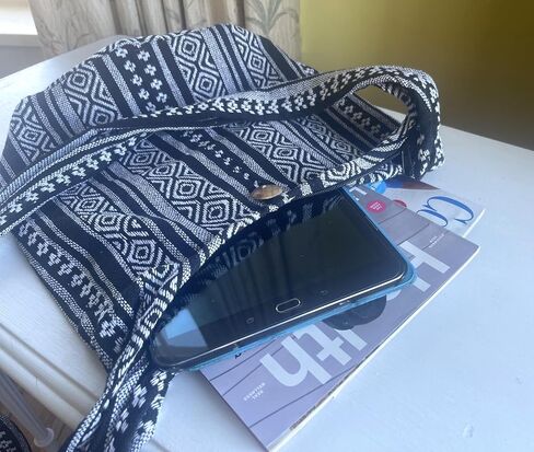 Woven Hippie Crossbody - Hobo Sling Shoulder Bag - Thai Cotton Boho Messenger Purse - Medium in Saudi Arabia