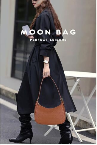 Shoulder Bag for Women Hobo Handbag Under the Arm Purse Fashion Small Crescent Tote Bag for Ladies in Kuwait