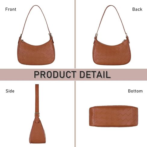 Shoulder Bag for Women Hobo Handbag Under the Arm Purse Fashion Small Crescent Tote Bag for Ladies in Kuwait