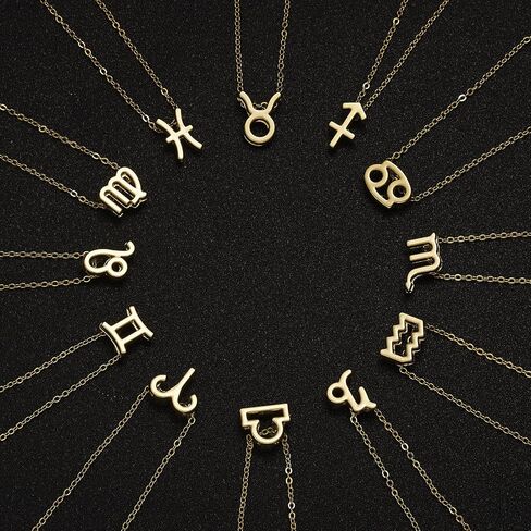 3Pcs 12 Constellation Zodiac Sign Layered Choker Necklaces Letter Astrology Horoscope with Message Card for Women Girls Jewelry in Saudi Arabia