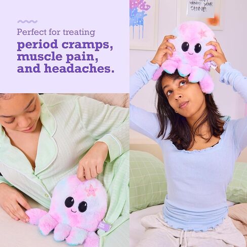 ماذا تفعل؟ Happy Helpers Octopus Plush - وسادة تدفئة لطيفة معطرة باللافندر للتشنجات - قشريات الحيض in Kuwait