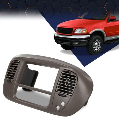 إطار لوحة القيادة المركزية PIT66 متوافق مع Ford F150 Expedition 1997 1998 1999 2000 2001 2002 2003 أسود in Saudi Arabia