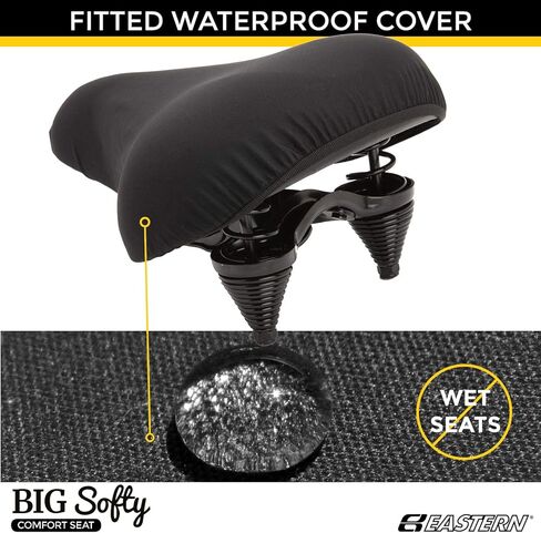 مقعد دراجة كبير ناعم لكبار السن - دوران داخلي - دراجات ثابتة وتمارين - سرج دراجة كبير عريض ومبطن للرجال والنساء. البديل الأكثر راحة لمركبة الشاطئ الخاصة بك. in Kuwait