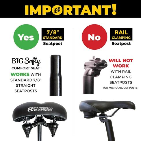 مقعد دراجة كبير ناعم لكبار السن - دوران داخلي - دراجات ثابتة وتمارين - سرج دراجة كبير عريض ومبطن للرجال والنساء. البديل الأكثر راحة لمركبة الشاطئ الخاصة بك. in Kuwait