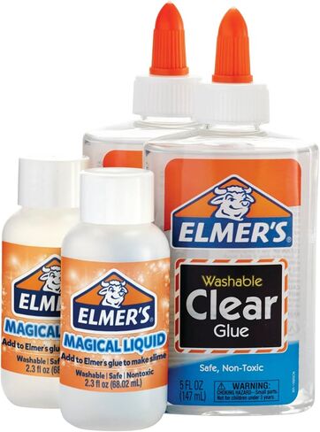 Elmer's Glitter Slime Kit, Liquid Glitter Glue, Assorted Colors, with Glue Slime Activator, 4 Count in Saudi Arabia