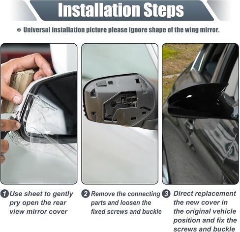 X AUTOHAUX سيارة الرؤية الخلفية اليمنى الركاب غطاء مرآة جانبية غطاء بديل أبيض لمازدا 3 Axela 2014-2016 مرآة الحرس يغطي الديكور الخارجي الزخارف in Kuwait