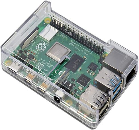 SB Components Raspberry Pi 4 Model B Clear Case - Access to All Ports in Saudi Arabia