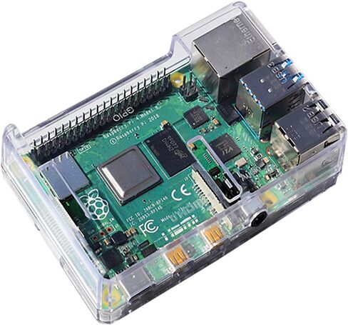 SB Components Raspberry Pi 4 Model B Clear Case - Access to All Ports in Saudi Arabia
