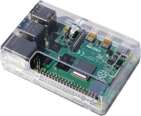 SB Components Raspberry Pi 4 Model B Clear Case - Access to All Ports in Saudi Arabia